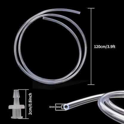 2pcs 100ml Plastic Syringes with 2pcs 47in Flexible Tubing and Luer Tips | Individually Sterile Packed,for Measuring,Feeding,Refilling,Watering, Filtration and Laboratory Applications without Needles