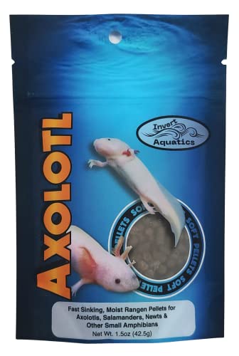 Soft Pellets for Axolotls - Moist Sinking Diet for Axolotl, Newts, Salamanders & Other Small Amphibians (1.5 oz (42.5g)) - size: 1.5 Ounce (Pack of 1)