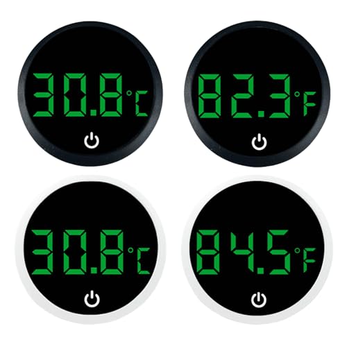 Fishtanks Digital Thermometers LED Display Accurate Temperature Gauge for Reptiles Tanks Wth Stick on Rechargeable Design LED Display Thermometers - color: B