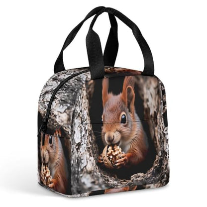 Squirrel Lunch Bag for Women Men | Insulated Lunch Box Leakproof Food Meal Containers Reusable Foldable 6L Capacity Lunch Tote Bags for Work Picnic Travel - color: style-11