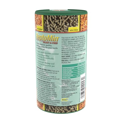 Tetra ReptoMin Select-A-Food for Aquatic Turtles & Amphibians | Includes Tetra ReptoMin Staple Diet, Tetra BabyShrimp Treats & Mini Krill Treats, Provides Variety To Support Overall Health - size: 1.55 Ounce (Pack of 1)