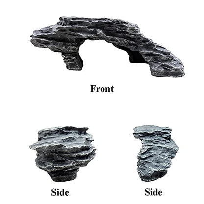 Reptile Ramp Basking Rock, Basking for Aquatic Turtles, Reptile Hides and Caves for pet, Rocks for Reptile Terrarium, Resting Terrace Tortoise Climbing