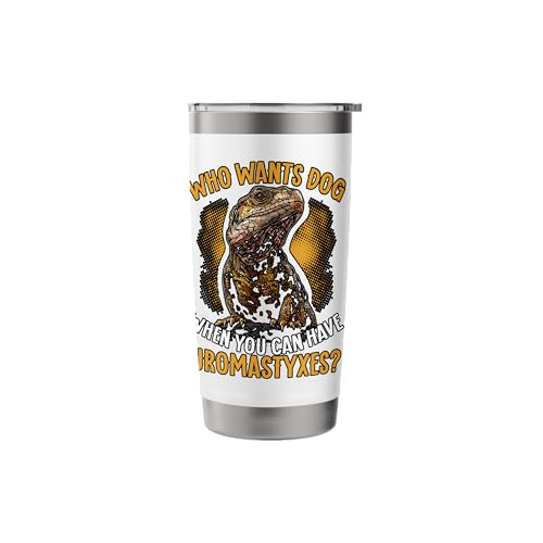 Uromastyx Lover Substrate Lizard Keeper Agame Desert Reptile Stainless Steel Insulated Tumbler - color: White