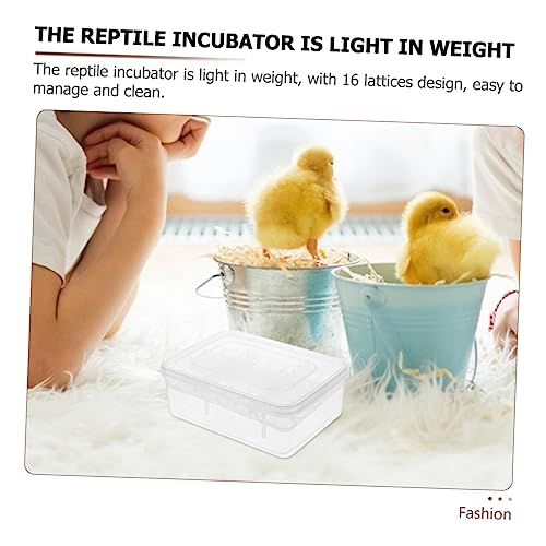 GANAZONO Observation Reptile Egg Incubator 16 Egg Hatching Box for Gecko Lizard Turtle