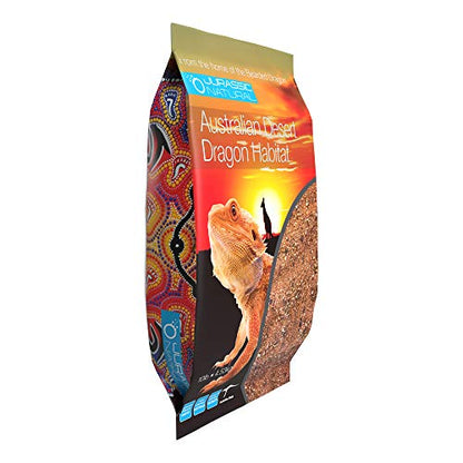 Jurassic Natural Australian Desert Dragon Habitat Substrate, Red, 10lb | For Bearded Dragons and Other Lizards - color: Red, size: 10lb