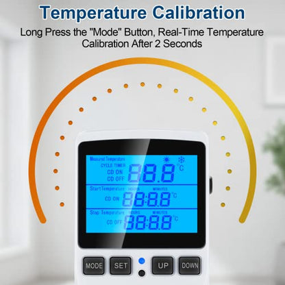 Digital Temperature Controller Thermostat Timer - Reptile Thermostat Controller Day Night Timer 1800W 120V 15A Temperature Controlled Outlet Plug Heating Cooling Control with Sensor （TC816） - style: TC816