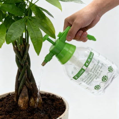 2L Handheld Garden Pump Sprayer 0.5 Gallon Water Mist Spray Bottle for Plants with Adjustable Brass Nozzle Orange (2L Green) - color: 2L Green
