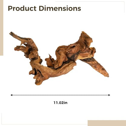 Natural Driftwood for Aquarium 3 Pcs, Assorted Shape Azalea Root Wood, 7.9-9.8 in / 20-25 Cm, Freshwater Aquarium Driftwood, Terrarium Décor