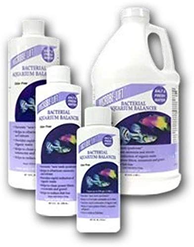 MICROBE-LIFT Bacterial Cleaner and Balancer for Salt and Fresh Water Tanks and Aquariums, Reduces Organic Waste and Prevents New Tank Syndrome, 8oz - size: 8 Ounces