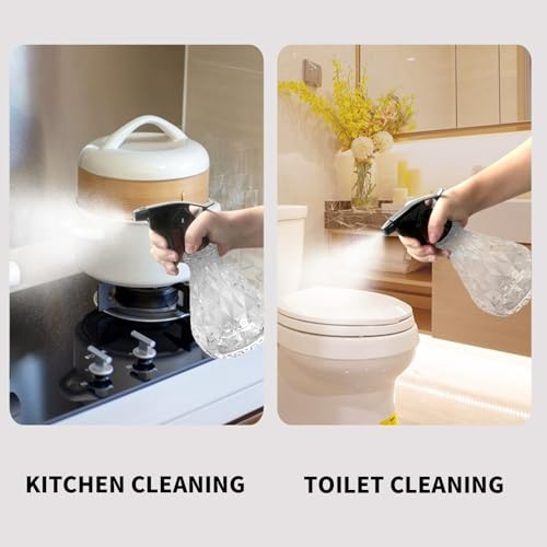 wugongshan 2 Pcs Spray Bottles, 500 ml/17 oz Empty Water Spray Bottles, Plastic Reusable Adjustable Mist Sprayer Squirt Bottles Containers Refillable for Cleaning Solutions, Gardening, Plants (Clear) - color: Clear