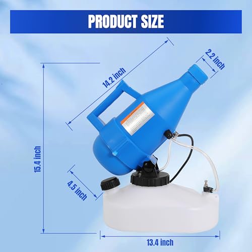 4.5L Electric ULV Fogger Sprayer 1.2 Gallon Portable Cold Mist Machine Spraying 30ft Spray Distance for Home, Yard, School, Garden, Church, Hotel, 2 Pack - color: 4.5L Spray Machine-2Pack