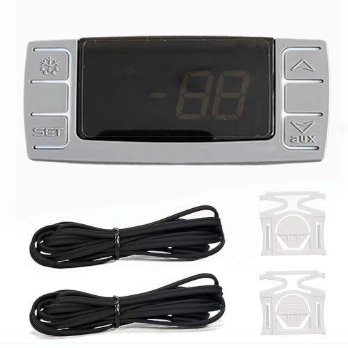 XR06CX-5N4C7 Digital Temperature Thermostat Controller,230V/50-60Hz 3 Relays Compressor Fan Defrost Cycles with NTC Probes for Refrigerators Freezers Coolers Cold Storage