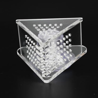 Aquarium Feeding Dish Transparent Acrylic Cone Worm Tray | Betta Fish Feeder with Suction Cup for Betta Frog Snails Puffer Turtle Coral Reef