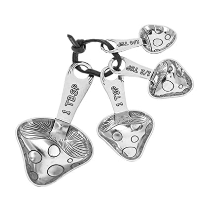 Ganz 4-Piece Measuring Spoons Set, Polka Dot Mushroom