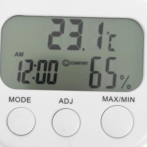 OSALADI Digital Fish Tank Thermometer with Large Display Indoor Outdoor Temperature Humidity Monitor for Reptiles and Aquariums Tabletop Stand Design Portable Multi-use Measuring Device