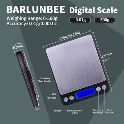 Gram Scale,Capacity 500g Accuracy 0.01g Mini Food Scales Digital Weight Grams and Oz,Small Kitchen High Precision for Espresso,Baking,Jewelry,Soap Making,Black - color: Black