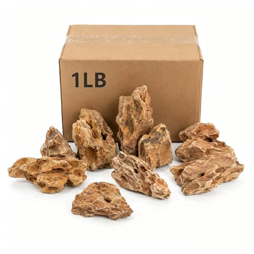 Natural Dragon Stones 1lb, Aquarium Aquascaping Rocks（2-5 inch） | Aquascaping Stone for Fish Tank,Terrariums,Paludariums,Reptile Enclosures & Gardens,Landscaping Rocks - color: Dragon Stone, size: 1Lb (2-5 inch)