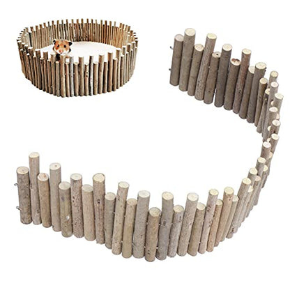Yosoo Health Gear Hamster Wooden Fence Rat Ladder Bridge Toy Wood Hideout for Small Animals Bridge Reptils Pig Ladder Rat Chew Toys Reptile Play Climb (60CM Fence)