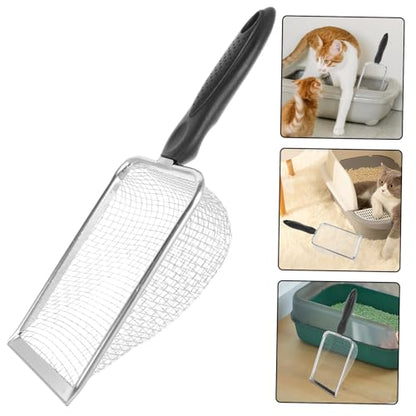 Stainless Steel Reptile Litter Cleaner Shovel Sand Substrate Scoop for Easy Cleaning of Reptile Sand Lizard Snake Fine Mesh Design for Efficient Waste