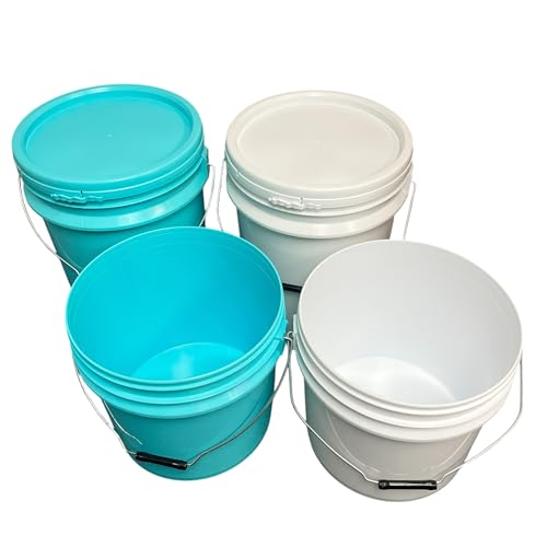 Heavy Duty Detailing Bucket (4 Gal) and Bucket Lid (for Car Wash, Boat, Truck, RV, Fishing & More) (White) - color: White