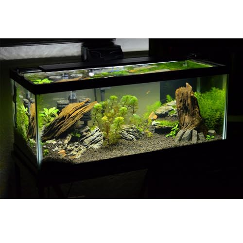 15 inch LED Aquarium Light, 8W Fish Tank Light Underwater Light Submersible Crystal Glass Lights, 9.2ft/2.8m Long Wire Length, White - size: 15 inch