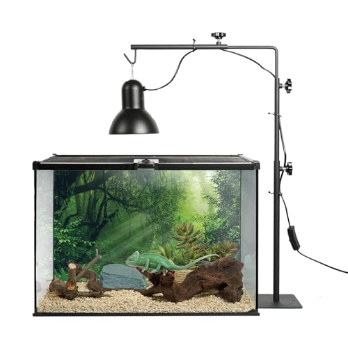 BETAZOOER Reptile Heat Lamp Stand Adjustable 15-31 Light Hanging Terrarium - size: Small (Pack of 1)