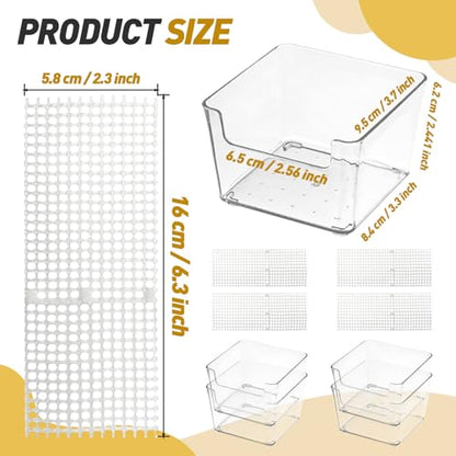 4 Packs Hermit Crab Water Tank - Ideal Hermit Crab Pool Combination - Water Tank with Cuttable Climbing Ramp - size: Small*4