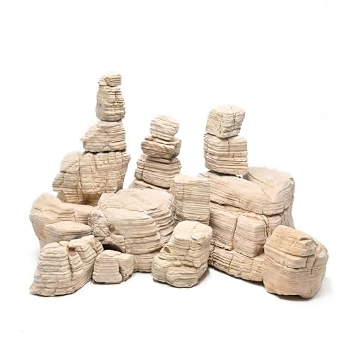 Natural Rock Stones Aquarium Rocks for Fish Tank Decoration Aquarium Landscaping Models Reptile and Amphibian enclosures-40lb(12-14Pcs) 2-9inch - size: 40lb (2-9inch 12-14Pcs)