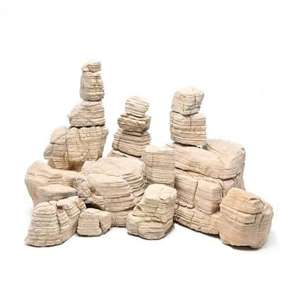 Natural Rock Stones Aquarium Rocks for Fish Tank Decoration Aquarium Landscaping Models Reptile and Amphibian enclosures-40lb(12-14Pcs) 2-9inch - size: 40lb (2-9inch 12-14Pcs)