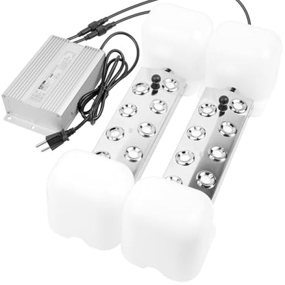 Ultrasonic Mist Maker Fogger 16 Heads, 13000ml/H Ultrasonic Mister | 600W & IP67 Waterproof Power Supply, with 2 Floats & 16 Atomizer Heads Replacements for Fountain Pond, Halloween - size: 16 Heads