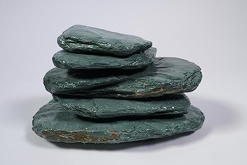 River Slate Stone Natural Aquascaping Rock 18lb Planted Aquarium | Flat layered texture; iwagumi and planted - size: 15 River Slate Stone(3-9 inches,18lbs)