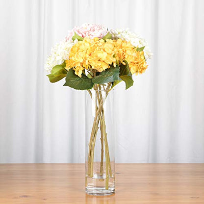 WGVI Quality Thick Weighted Tall Clear Cylinder Glass Vases, 4" W x 14" H, Flower Arrangement Floating Candle Holders Wedding Centerpieces Floral Bouquet Container Home Accent Decor, 1 Piece - size: 4"x14"H