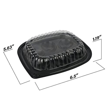 MT Products Clear Deviled Egg Containers Holds 6 Eggs 6.5" x 5.63" x 1.19" - Durable Egg Platter Tray (Pack of 12) - Made in the USA - size: 6.5 x 5.63 x 1.19 in