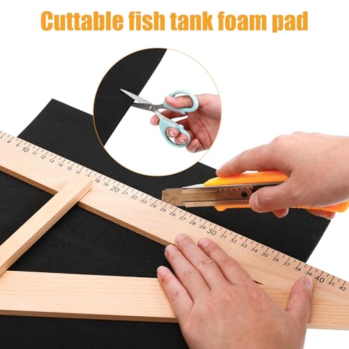 SUPVOX Aquarium Leveling Mat 15.74X11.81X0.23 in Foam Tank Pad Fish Tank Pad for Under Shock Absorbing Water Absorption Heat Insulation Bottom Cushion for Glass Aquariums
