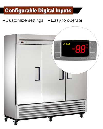 W0302186 Controller Replace for Dixell XR03CX-4N0F1 Temperature Controller, Fit for 120V Commercial Refrigerators/Freezer, with Temperature Sensor Probes & Clasp - size: XR03CX-4N0F1