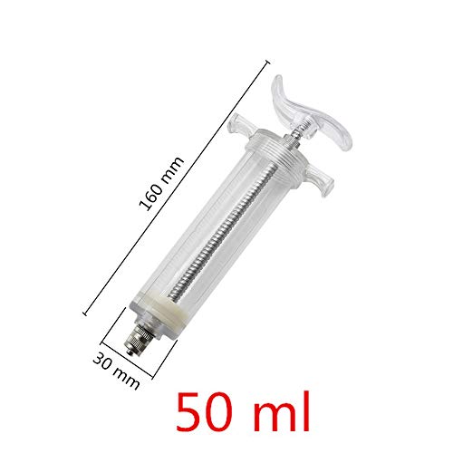50ML Baby Bird Feeding Syringe Set with 6 Tubes and 2 Spoon | Feeding Tubes for Birds Parrot,Hand Baby Bird Feeder,Curved Gavage Tubes,Stainless Steel Metal Feeding Spoon - size: 50ML
