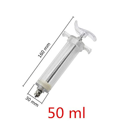 50ML Baby Bird Feeding Syringe Set with 6 Tubes and 2 Spoon | Feeding Tubes for Birds Parrot,Hand Baby Bird Feeder,Curved Gavage Tubes,Stainless Steel Metal Feeding Spoon - size: 50ML