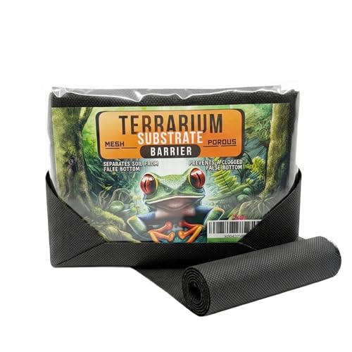48 x 18 in Terrarium Mesh Substrate Barrier, Cut-to-Fit | Cut-to-fit mesh separates substrate from a bioactive false bottom drainage layer for geckos, snakes, frogs and tarantulas