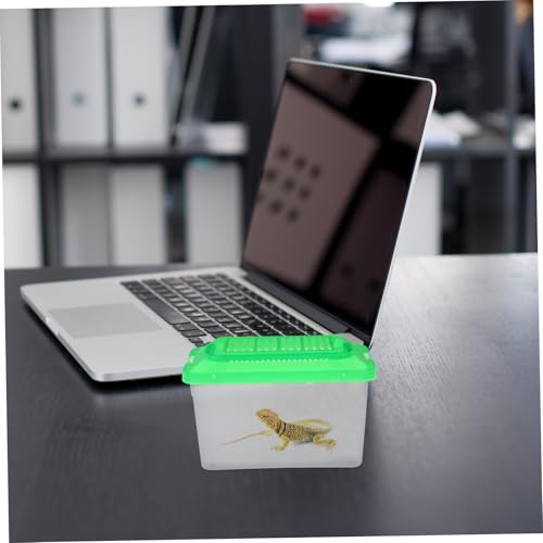 Portable Plastic Turtle Tank Transparent Feeding Box Multi-Functional Aquarium Habitat for Reptiles Small Pets Easy to Optimal Airflow Excellent Visibility for Pet Transport and