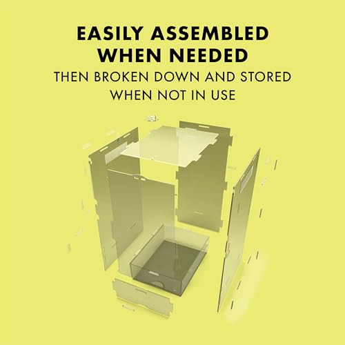 Zilla Micro Habitat Terrarium, Arboreal, with Locking Latch, for Isopods, Spiders, Insects, Large - size: Large, style: Arboreal
