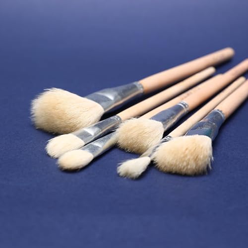 YongBo Gilding Brush Set, Goat Hair Brush, Leaf Sweeper, 6 per Pack - color: 6 Brushes
