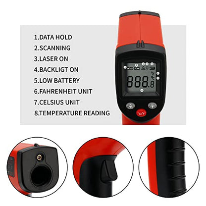 MEASUREMAN Infrared Thermometer (Not for Human),Standard Size Temperature Gun Non-Contact Digital Laser Thermometer-58℉~752℉(-50℃ to 400℃) - size: -58℉~752℉(-50℃ to 400℃)