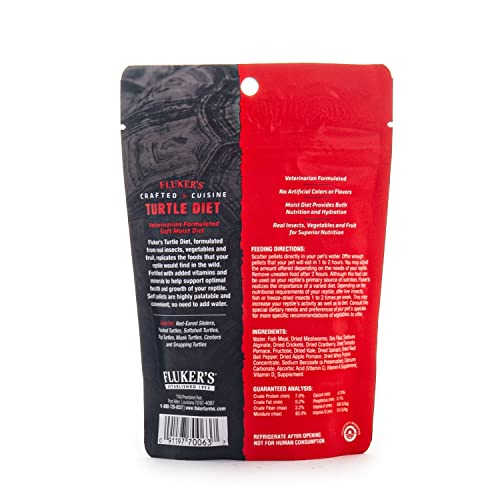 Fluker's Crafted Cuisine Diet, Aquatic Turtle Food, Made with Crickets, Mealworms, Real Fruits & Veggies, 6.75 oz