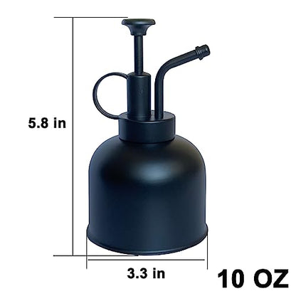 Stainless Steel Plant Sprayer, Small Watering Can, Modern Gardening Tool for Indoor Potted Plants - color: 10oz/matte black