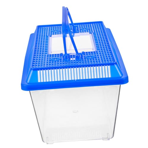 Household Turtle Habitat Tank Reptile Transport Box for Feeding and Observation Turtle Aquarium