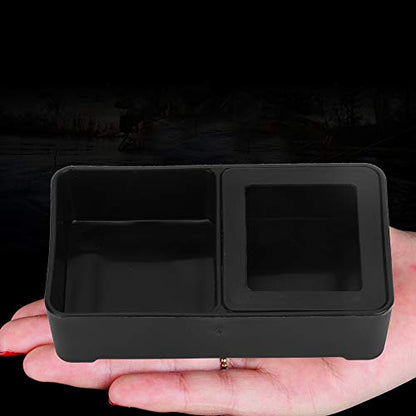 10pcs Reptile Feeder, Mini Double Dish Mealworm Feeder Black Reptile Food and Water Bowl Shelter Hide Bath Toy for Tortoise Gecko Lizard