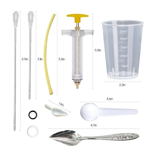8 Pcs Baby Bird Feeding Syringe Set Parrot Hand Feeding Tubes(50ml) | Parrot Feeder Tubes Measuring Tools, for Baby Birds Small Pet - size: 50ml-Set of eight