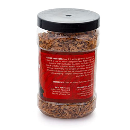 Fluker's All Natural Large Sun-Dried Red Shrimp, High Protein Treats, Aquatic Turtle Food, Great for Aquatic Frogs, Tegus, Monitors, and Tropical Fish, 10 oz - size: 10 Ounce (Pack of 1)