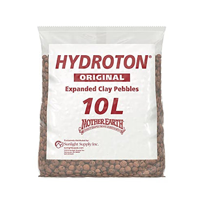 Hydroton Original Clay Pebbles - 10 Liter | Lightweight Expanded Clay Aggregate Made in Germany - size: 10 Liter