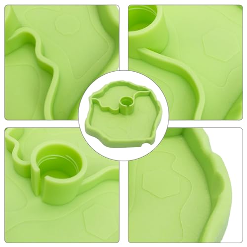 Tfwadmx 9oz 2-in-1 Reptile Water Bottle Turtle Automatic Feeders Waterer Food and Water Bowl pet Dispenser Bottle Feeding Dish for Lizard Chameleon(Green) - color: Green